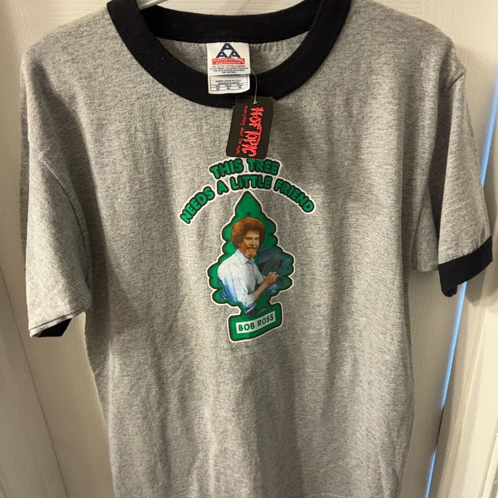 Vintage Bob Ross 90s This Tree Needs A Little Friend Tee Shirt. Men’s medium.